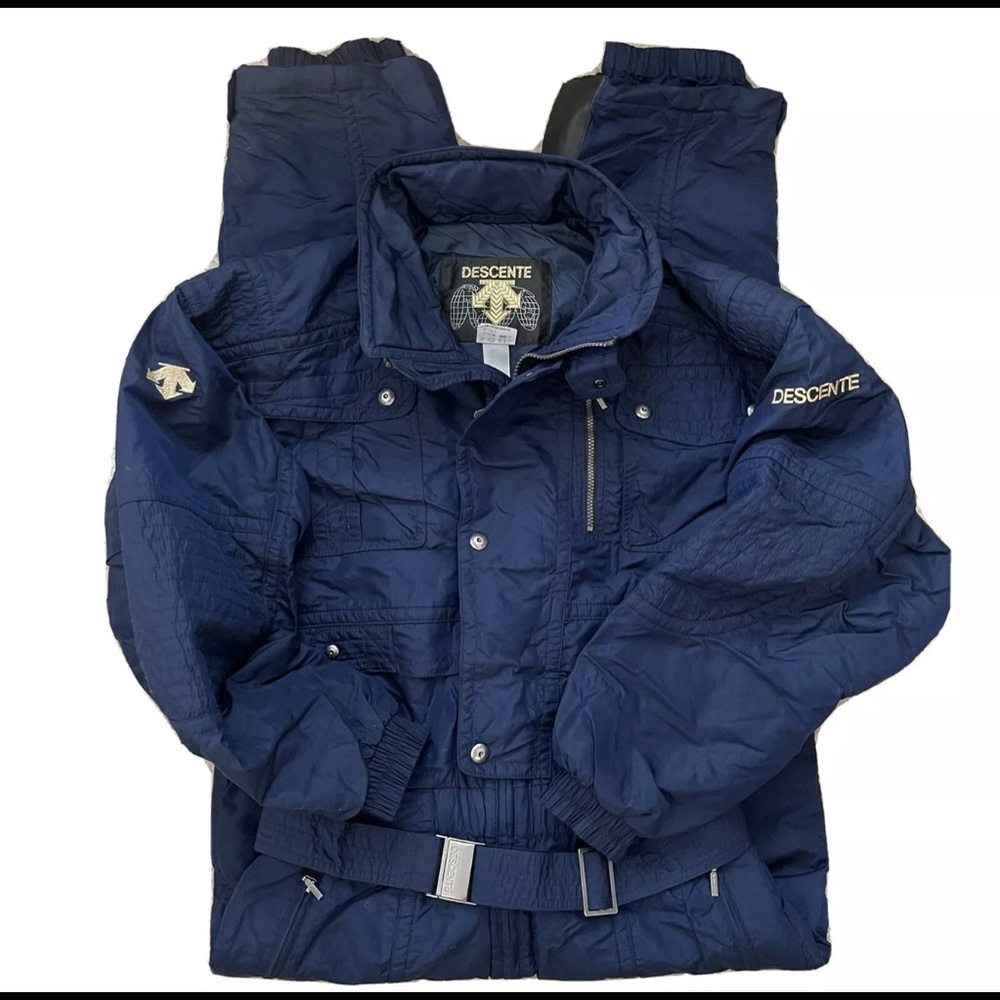 Vintage 80s DESCENTE - Navy Snowsuit Mens Size 3XL